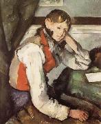 Boy in a Red Waistcoat Paul Cezanne